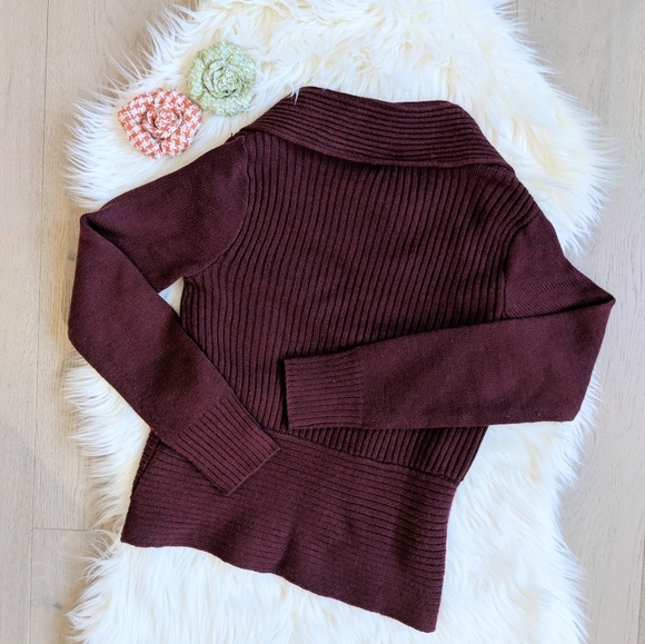 Burgundy cocoon cardigan - Picture 3 of 3